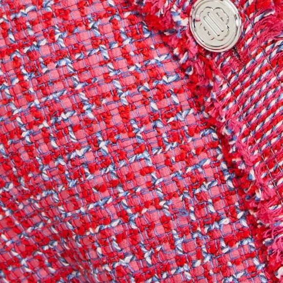 Maje Cropped Frayed Tweed Jacket - Picture 3 of 5